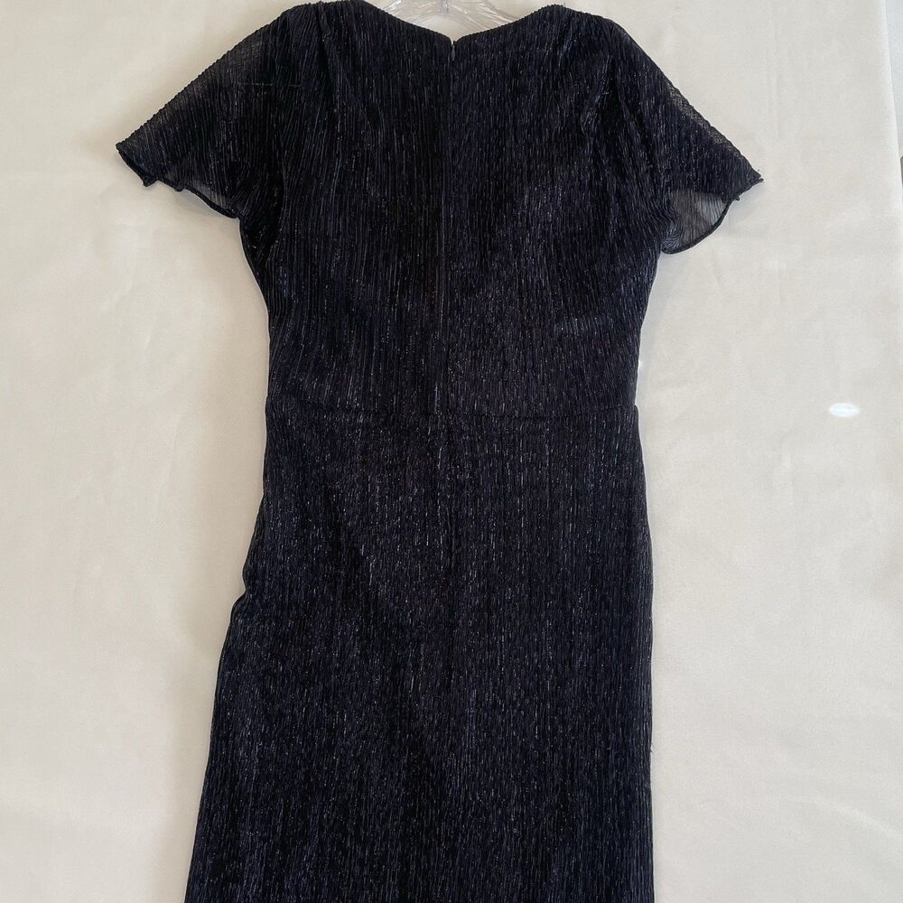 Xscape Navy Blue Short-Sleeve V-Neck Maxi Dress - Picture 14 of 16